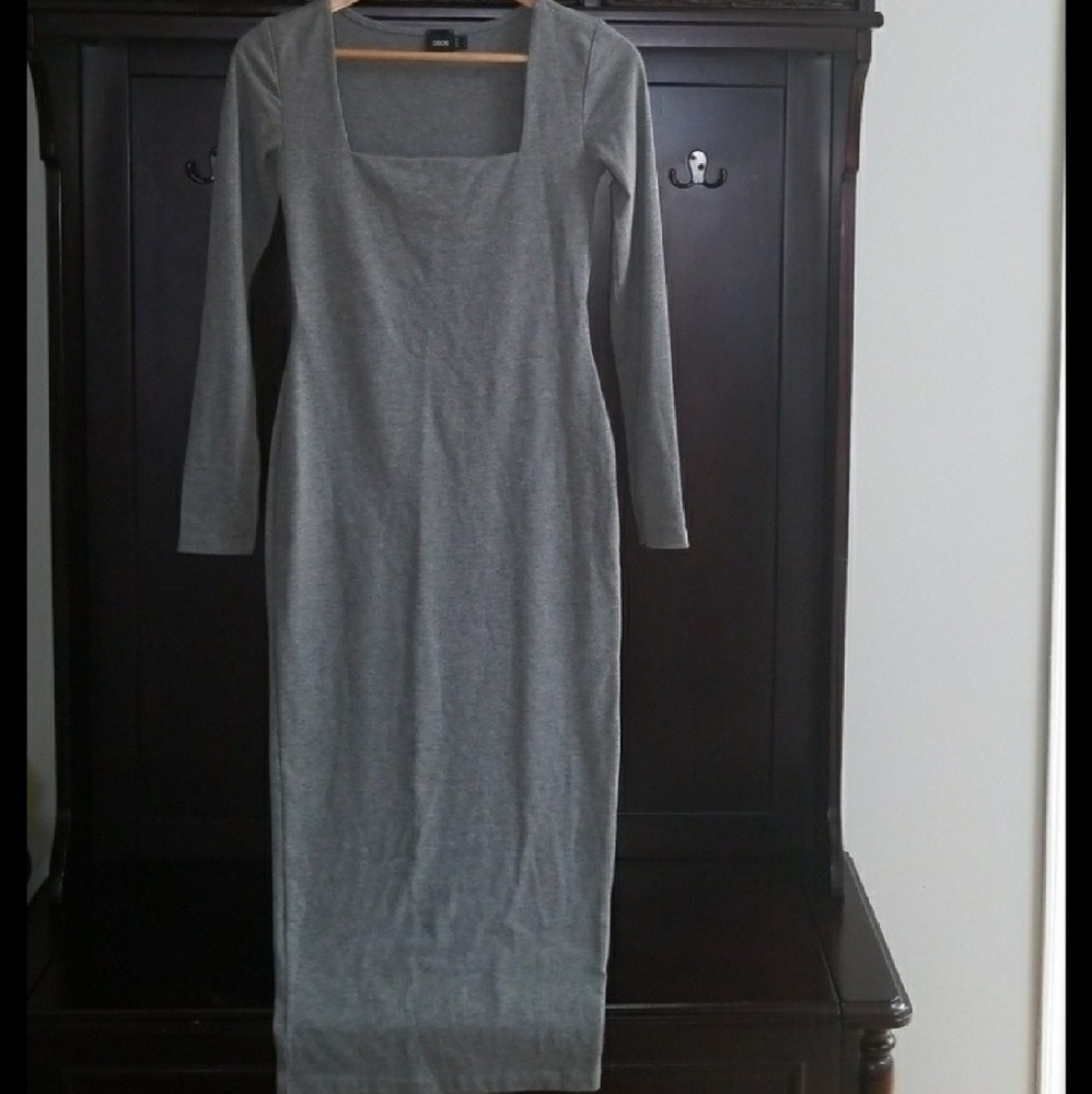 Grey asos midi dress